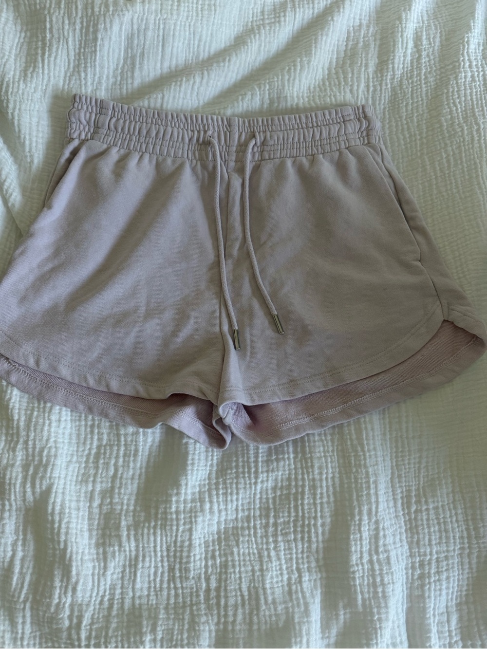 H&M Pale Lilac Drawstring Athletic Shorts